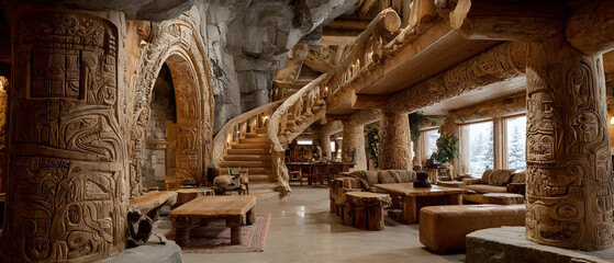 Amazing Decorated log house