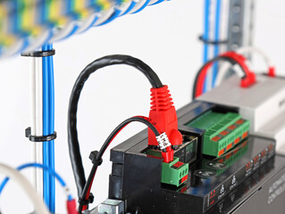 Cable with Rj45 connector for Ethernet signal transmission. 