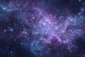 Mystical cosmic landscape showing stars and nebulae created in the vast space illustrating the beauty and complexity of celestial elements in the universe