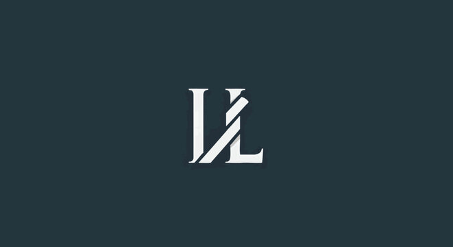 Elegant Monogram Featuring Interlocking Letters 'V' and 'L' in a Minimalist Design
