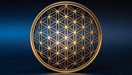 Golden Flower of Life Symbol.