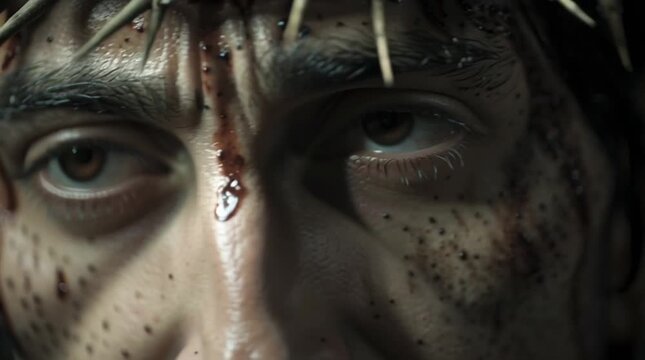 Jesus of Nazareth with crown of thorns	