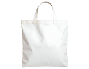 A plain white tote bag with sturdy handles, perfect for shopping, carrying books, or daily errands.