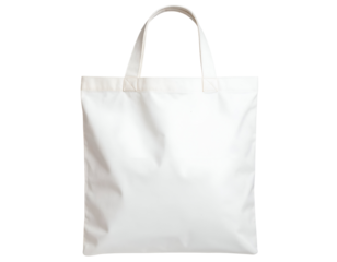 A plain white tote bag with sturdy handles, perfect for shopping, carrying books, or daily errands.