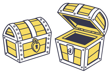 treasure chest vector illustration