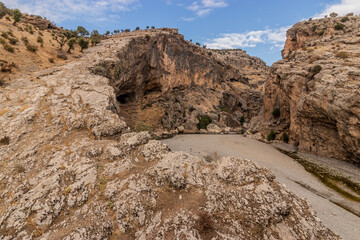 Small canyon near Severan (Cendere ) Roman Bridge in Turkey