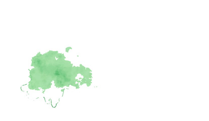 Green leaf shaped map of Italy isolated on white background