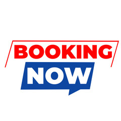 BOOKING NOW png, reservation service label, travel event tag, clean flat layout