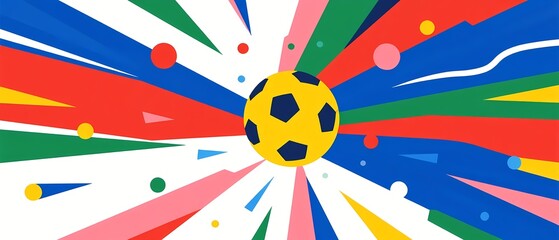 Energetic Soccer Ball Explosion Graphic for Sports Websites and Social Media Marketing Campaigns