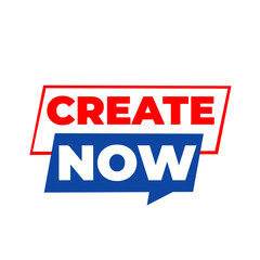 CREATE NOW png, design innovation label, idea concept tag, transparent creative layout