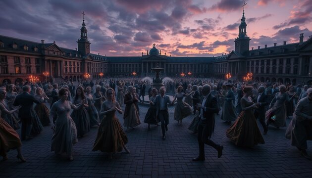 Cinematic Zombie Performance in Old Town Setting - Powered by Adobe