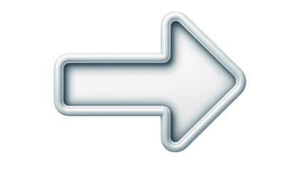 Bold white arrow pointing forward, guiding direction and progress