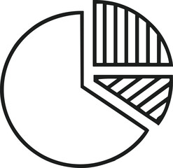 Pie Chart Vector Icon Business Data Analytics and Statistics Illustration