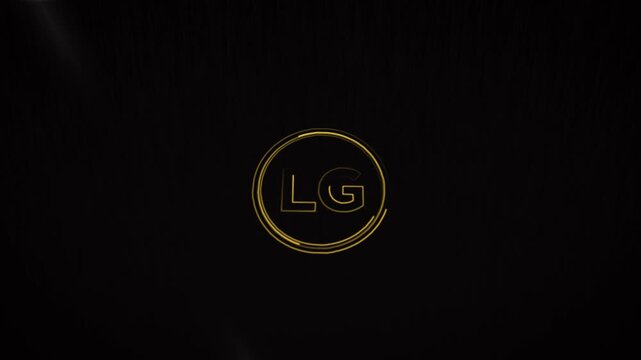 Golden LG Circle Logo Video