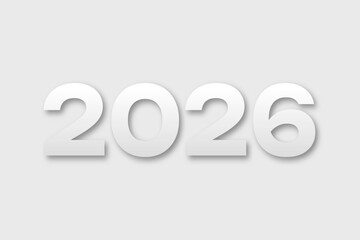 2026 new year number vector design