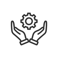 Project management vector line icon