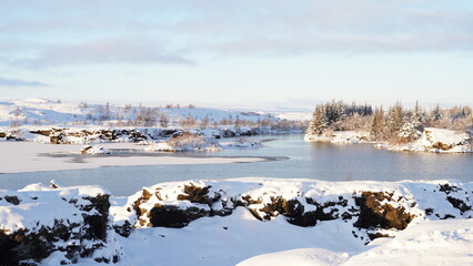 Obraz premium Mývatn Iceland winter