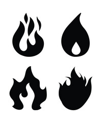 Some attractive burning fire black shapes have been collected