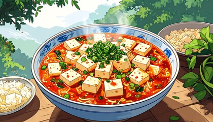 Spicy Tofu Soup with Rice