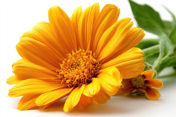 Fototapeta premium Close-up of a vibrant orange flower.