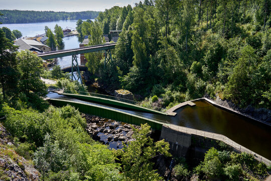  Breathtaking View at High Point of Dalsland Canal Route - Aqueduct in H&aring;verud, Sweden Attracting Tourists