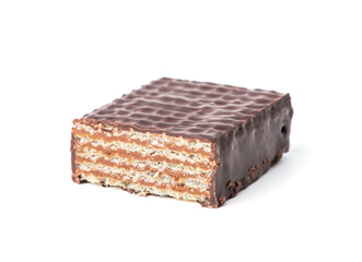 Waffle chocolate bars isolated on white background