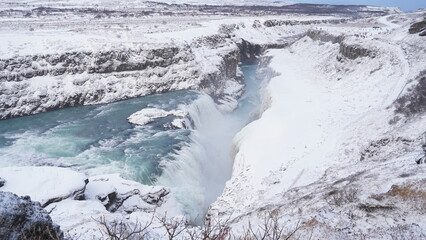 Gullfoss winter Iceland