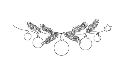 Christmas garland decoration a christmas vector design.