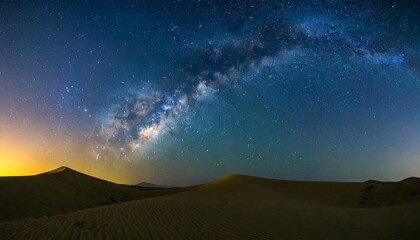 Milky Way over desert dunes