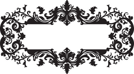 Ornate flourish border frame decorative element elegant vintage design element