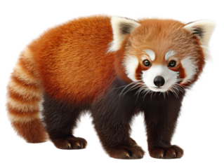 Red panda, alert and posed