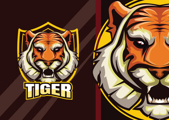 Tiger Esport Mascot Logo Illustration