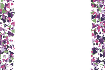 Polygonal rainbow mosaic background. Abstract low poly vector illustration. Triangular pattern in halftone style. Template geometric business design with triangle for poster, banner, card, flyer.