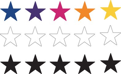 Obraz premium Simple black star illustration on a white background isolated element