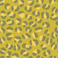 Abstract modern leopard seamless pattern. Animals trendy background. Color decorative vector stock illustration for print, card, postcard, fabric, textile. Modern ornament of stylized skin.