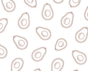 Simple brown abstract line art pattern design