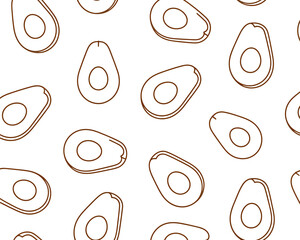 Simple brown abstract line art pattern design