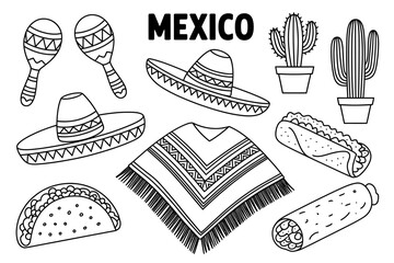 Monochromatic abstract line art illustration with geometric shapes