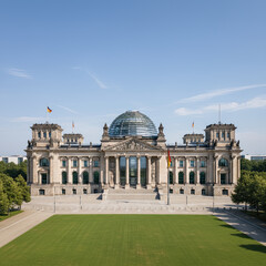 Reichstag with people, Berlin