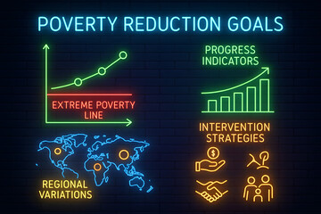 Poverty Progress Indicators Showing Economic Improvement and Social Development for Policy Analysis