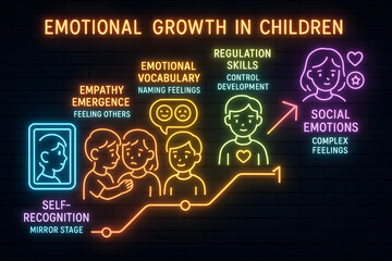 Emotional Growth Pathway with Personal Development Steps for Mental Wellness