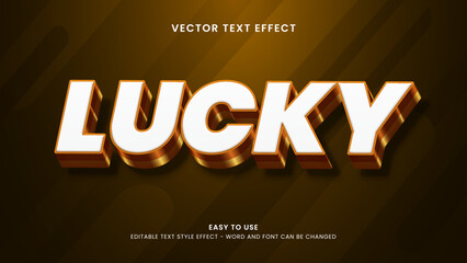 lucky editable text effect premium vector
