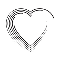 Abstract heart shape design element.