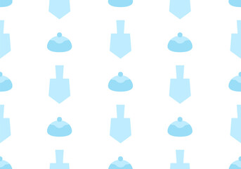 Happy Hanukkah, Jewish Festival of Lights background. Seamless pattern with Hanukkah Sufganiyah and dreidel