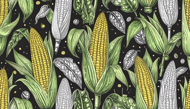 Corn Cob Pattern Design.