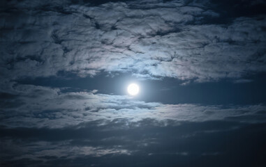 full moon over the sea