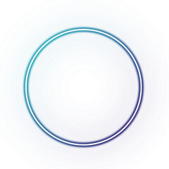 Teal to Dark Blue Gradient Ring – Soft Glowing Circular Symbol with Radiating Light for UI, Logos, and Conceptual Design Themes