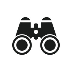 Binoculars Icon silhouette Isolated on White Background