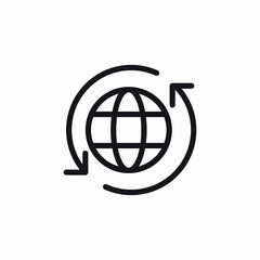 around the world icon sign vector