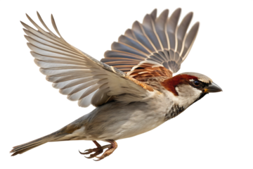 Flying Sparrow isolated on AI Generated by PNG